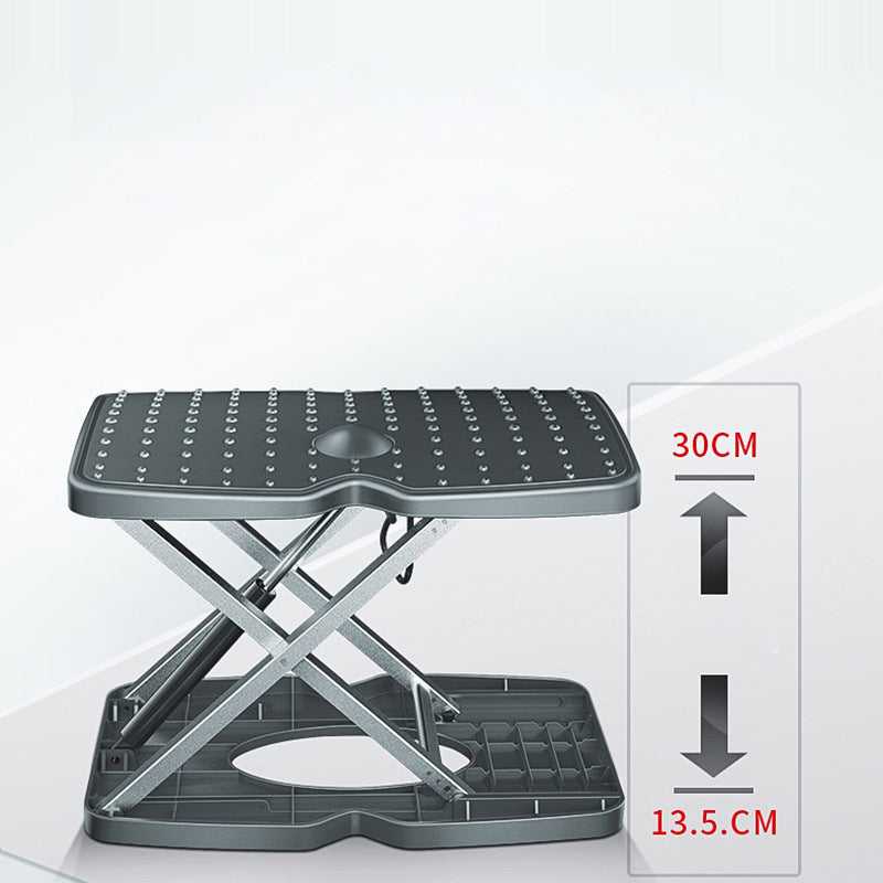 Under Desk - Adjustable Height Foot Rest Footrest Foldaway