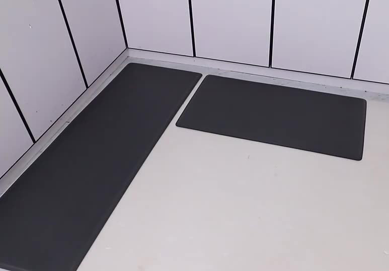 Kitchen Mat Cushioned Anti-Fatigue Rug 17.3x 59 Waterproof Non-Slip Mats  Grey