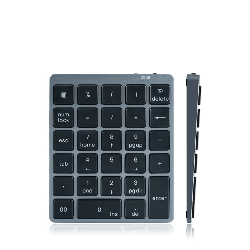 USB Number Pad for Laptop,Wired and Bluetooth 28 Keys Numeric keypad with 2 USB Ports Portable Slim Financial Accounting Number Keyboard Numpad Extensions 10 Key for Laptop, Mac, PC