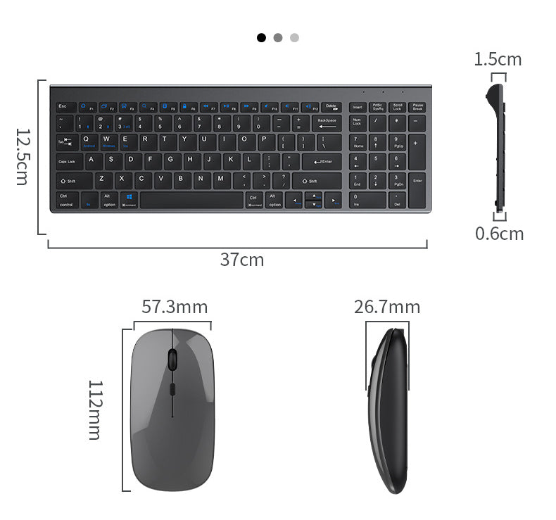 Bluetooth Keyboard and Mouse, Wireless Mouse and Keyboard Combo