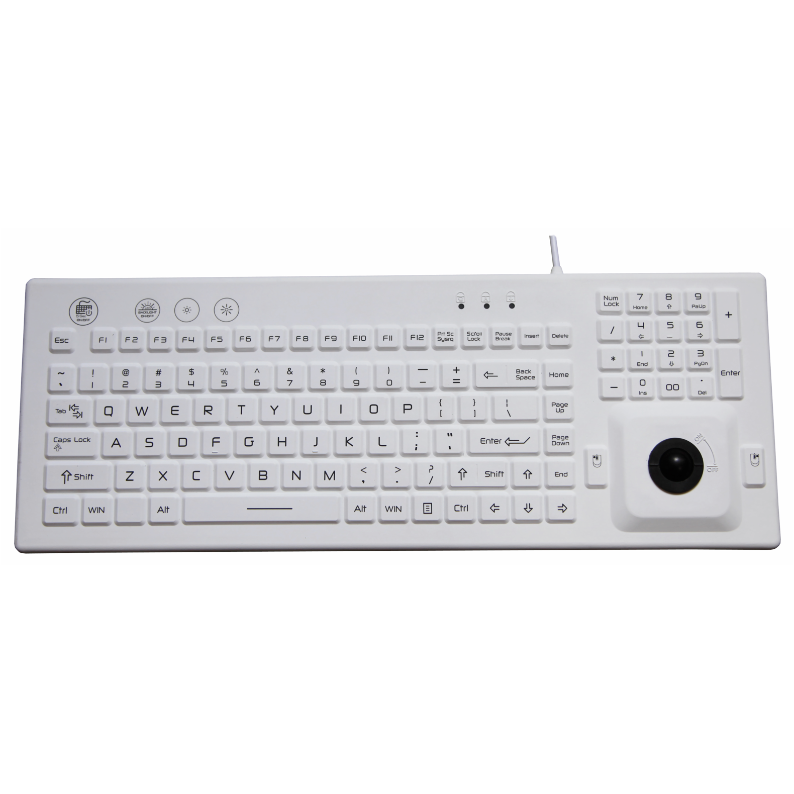 AS-I800 Backlit Keyboard with Trackball – AHPOON