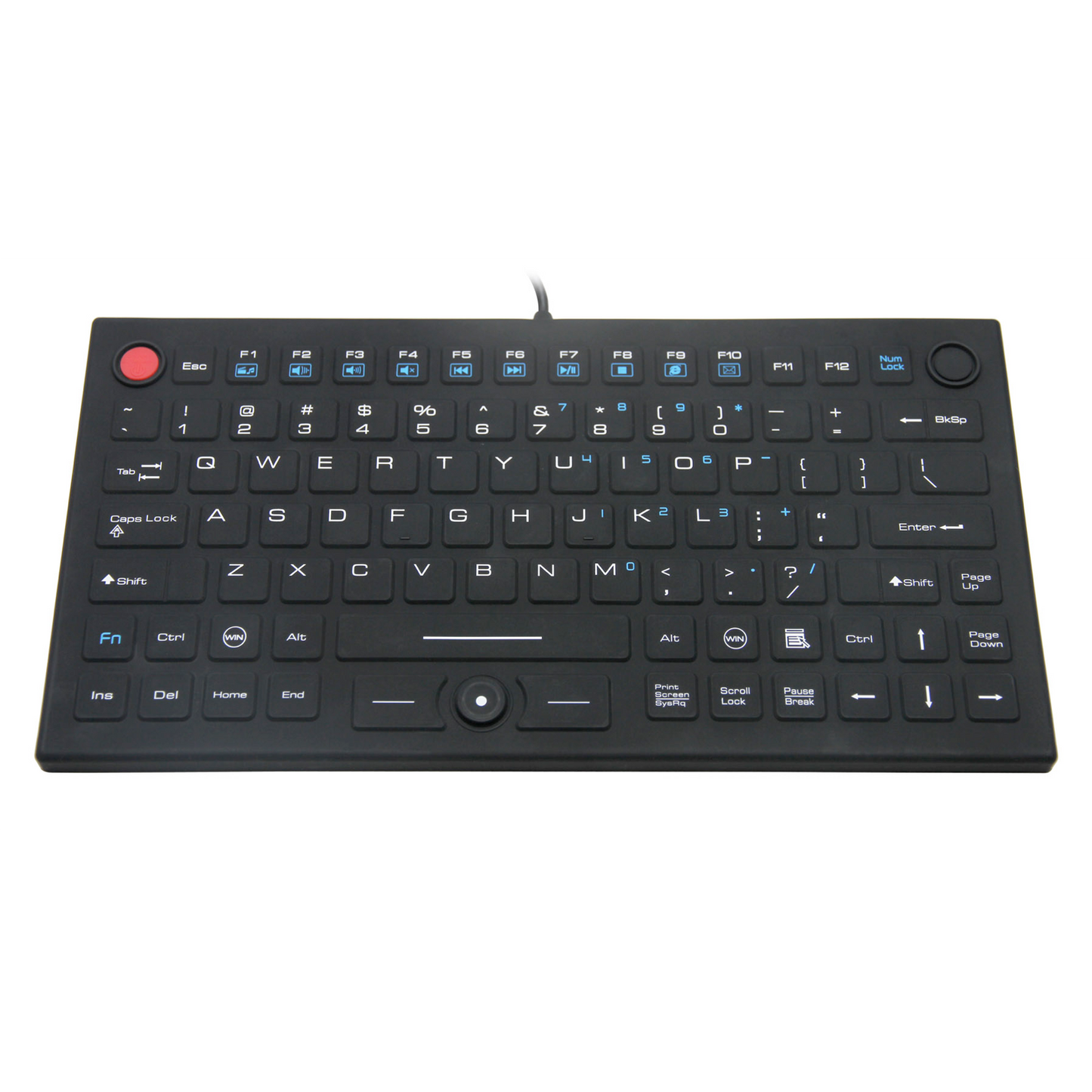 AS-I850 Industrial Keyboard with Integrated Mouse Buttons