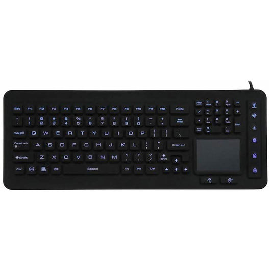 AS-I98 Silicone Backlit Keyboard with Touchpad