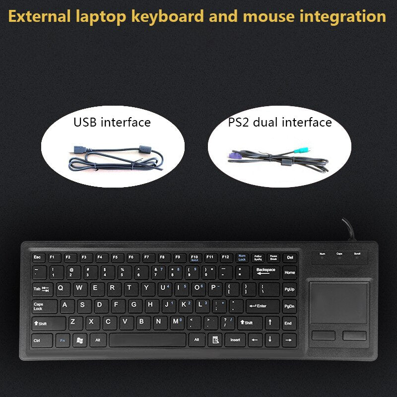 Industrial industrial control embedded plastic keyboard Query equipment, industrial computer, with touchpad