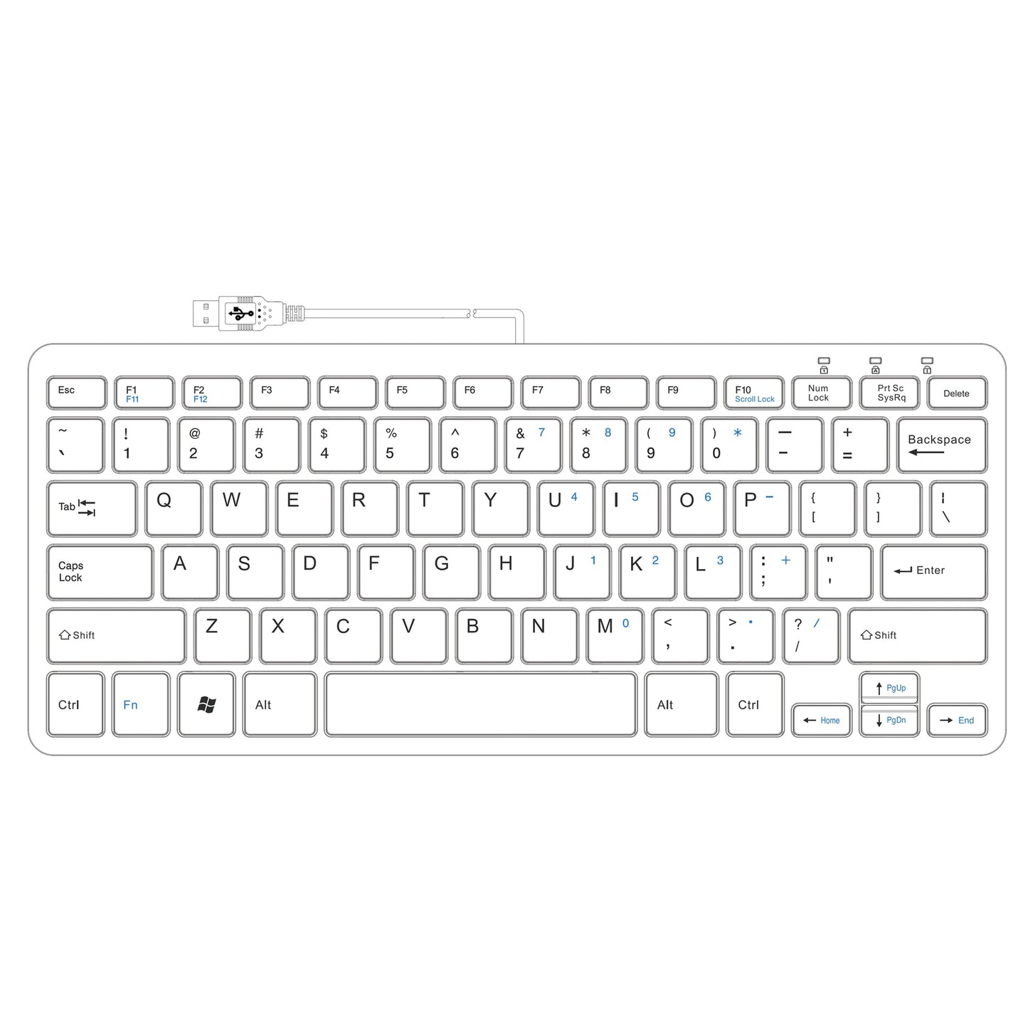 Compact Keyboard QWERTY