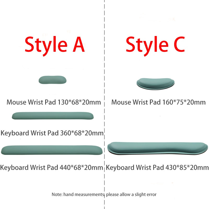Memory Foam Keyboard Mouse Wrist Rest Hand Support Set Ergonomic Mousepad Cushion Mat for Office Laptop Computer Typing Gaming